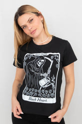 Camiseta Babylook Preta Black Heart
